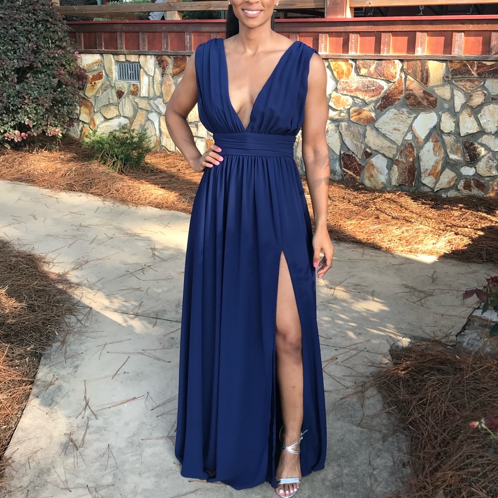 Navy Blue floor length dress